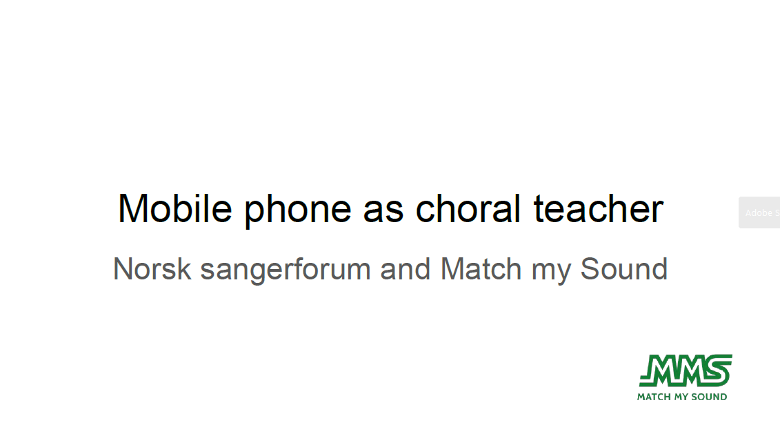 Mobile phone as interactive choral teacher