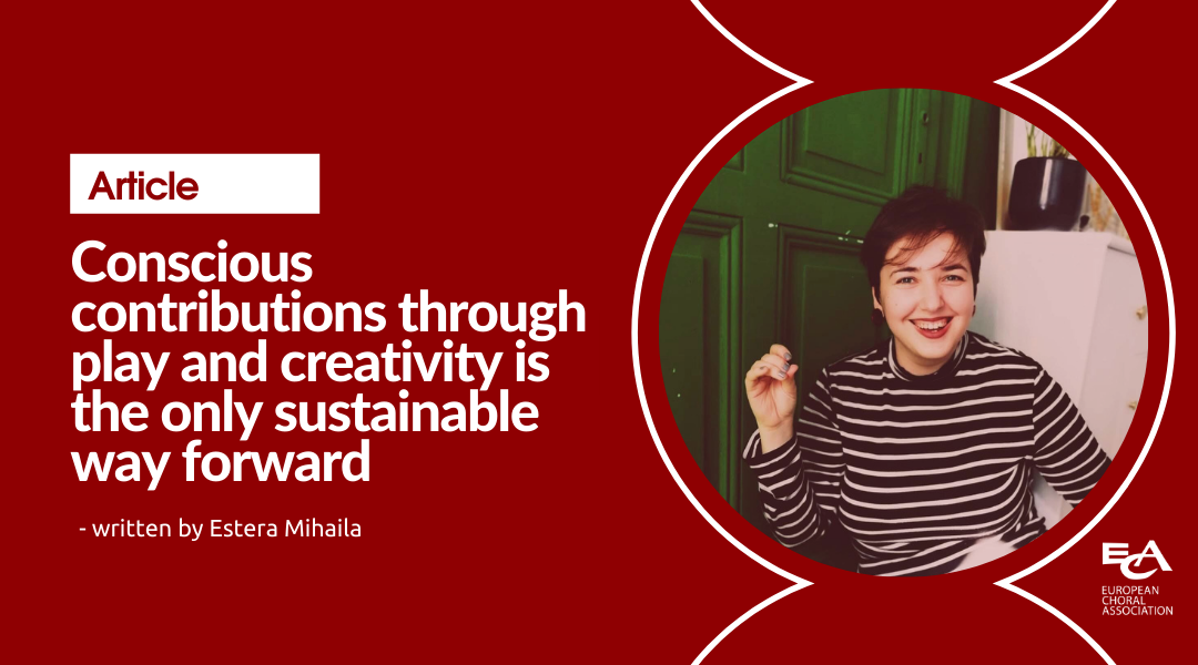 Conscious contributions through play and creativity is the only sustainable way forward 