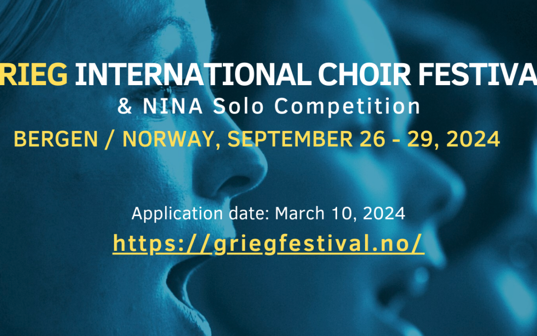 Grieg International Choir Festival & NINA Solo Competition – for young voices 2024