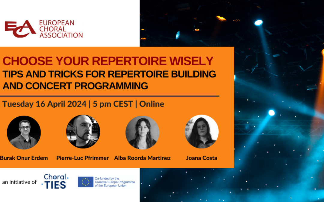 WEBINAR: CHOOSE YOUR REPERTOIRE WISELY